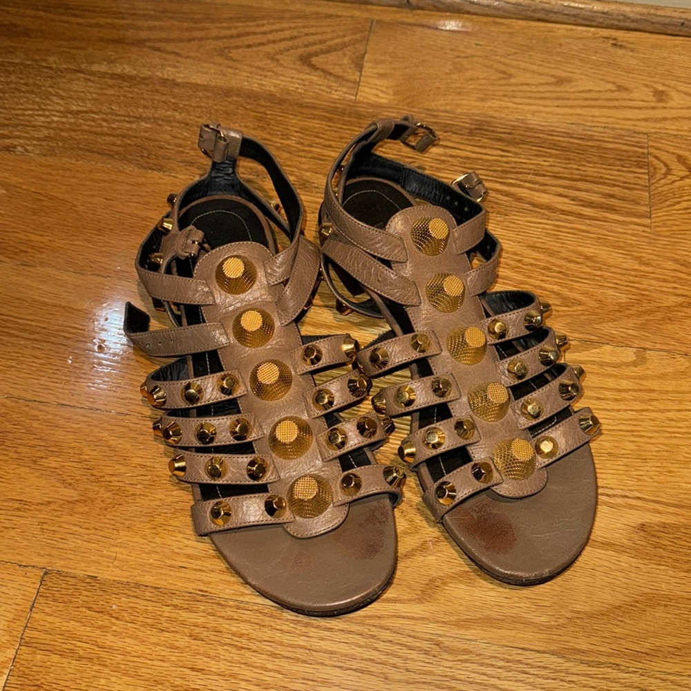 BB Leather Sandal Balenciaga - Picture 3 of 5